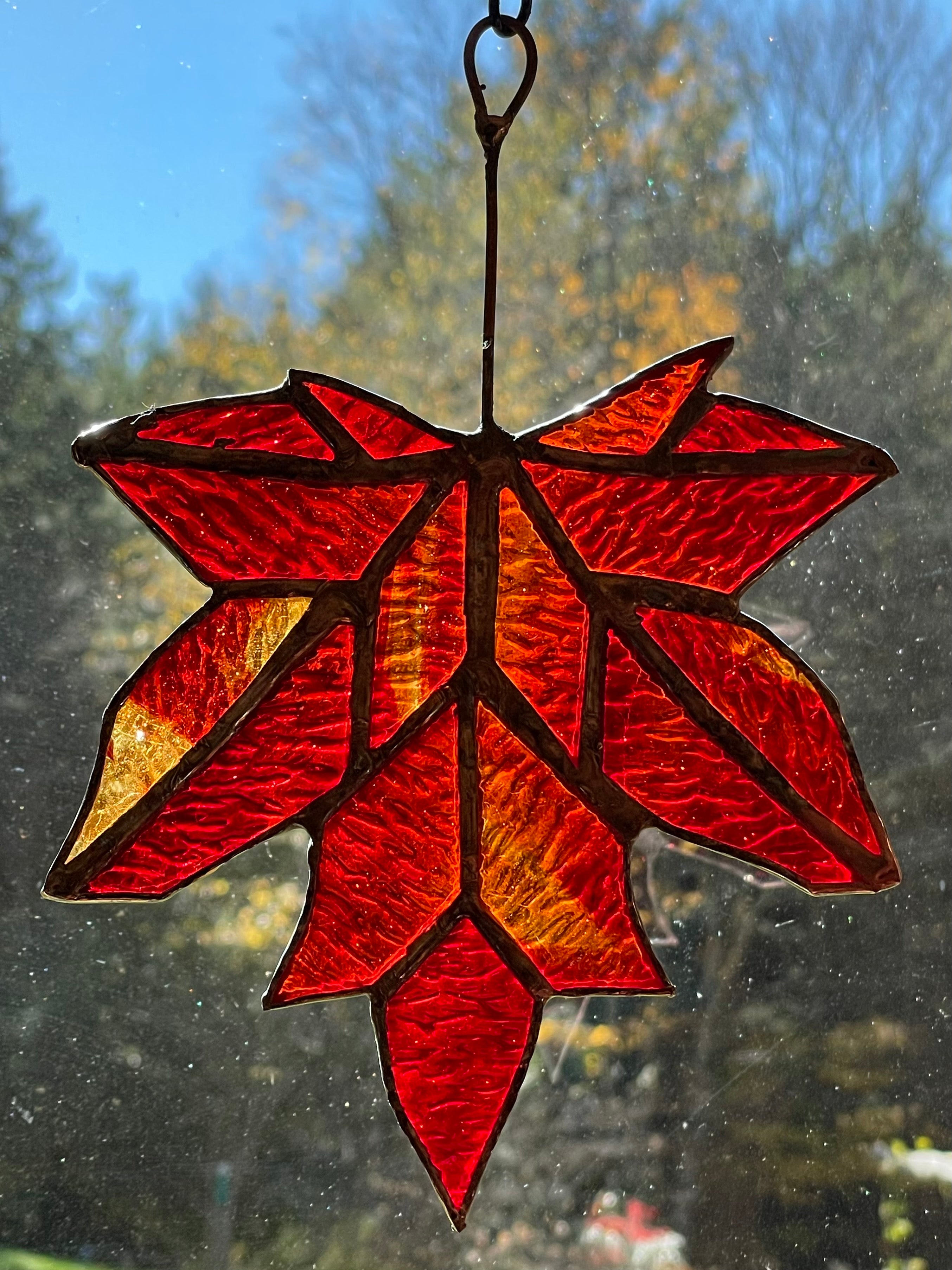 Maple Leaf- Red/ Amber Granite