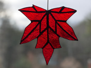Maple Leaf- Red swirls